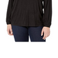 Ralph Lauren Women's Plus Jersey Mock Neck Blouse Black Size 2X