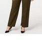Le Suit Women's Plus One Button Pant Suit Green Size Petite Small