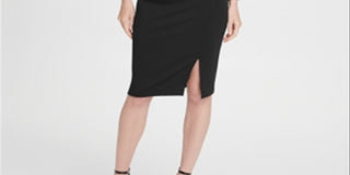 DKNY Women's Ponte Collared Side Ruche Sheath Dress Black Size -12