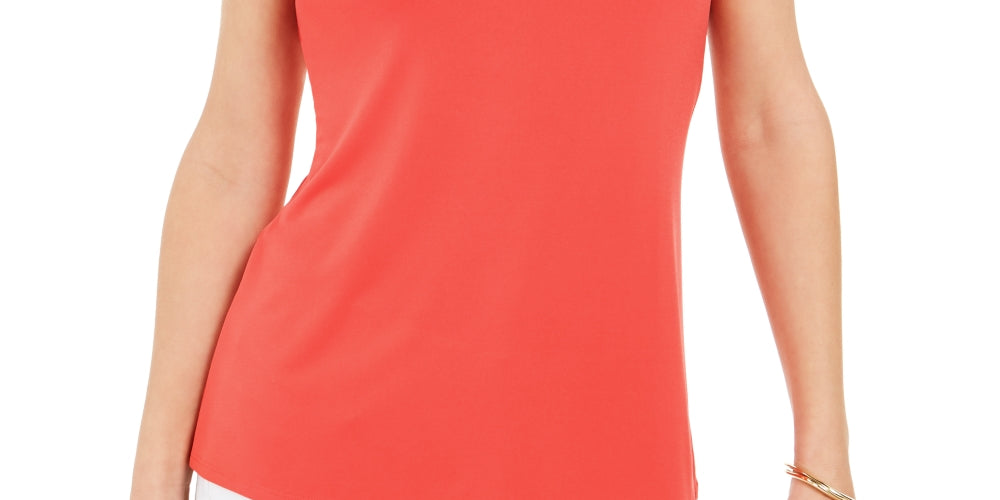 JM Collection Women's Twist-Neck Tank Top Red Size Small