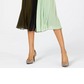 Alfani Women's Colorblocked Pleated Sleeveless Dress  Green Size 12