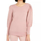 Alfani Women's Puff Sleeve Sweater Pink Size Small