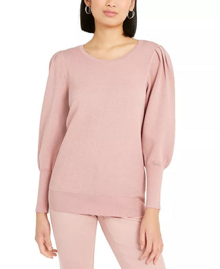Alfani Women's Puff Sleeve Sweater Pink Size Small