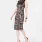 INC International Concepts Women's Mock Neck Sequin Lace Dress Black Size 8