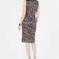 INC International Concepts Women's Mock Neck Sequin Lace Dress Black Size 8