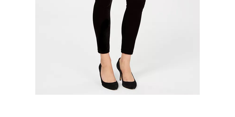 JM Collection  Women's Velvet Leggings Black Size Small
