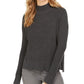 Style & Co Women's Mockneck Sweater Charcoal Size Large