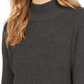 Style & Co Women's Mockneck Sweater Charcoal Size Large