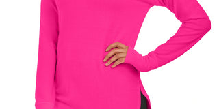 Ideology Women's Long Sleeve Crew Neck Sweater Pink Size X-Small