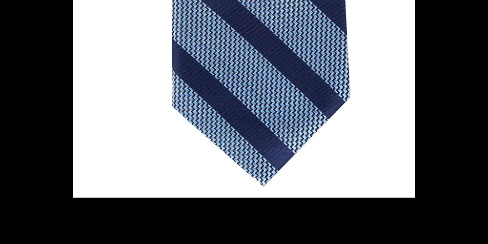Perry Ellis Men's Brookford Stripe Tie Blue/Brown One Size