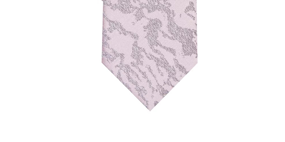 INC International Concepts Men's Patterned Slim Neck Tie Beige/Black Size Regular