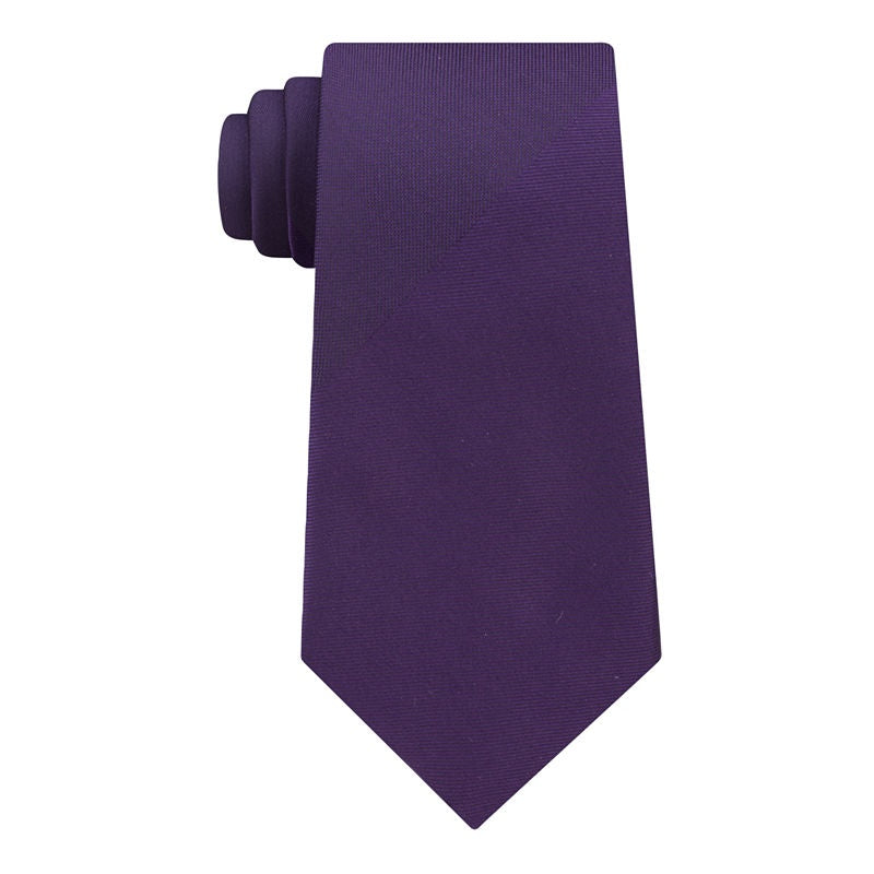 Van Heusen Men's Neck Tie One Skinny Solid Slim Silk Purple Size Regular
