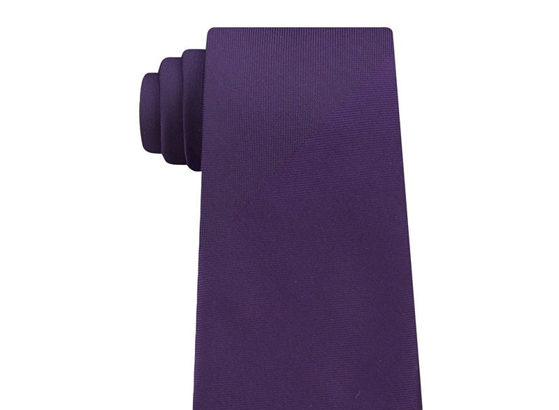 Van Heusen Men's Neck Tie One Skinny Solid Slim Silk Purple Size Regular