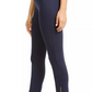 JM Collection  Women's Side Hem Zip Leggings Blue Size Small