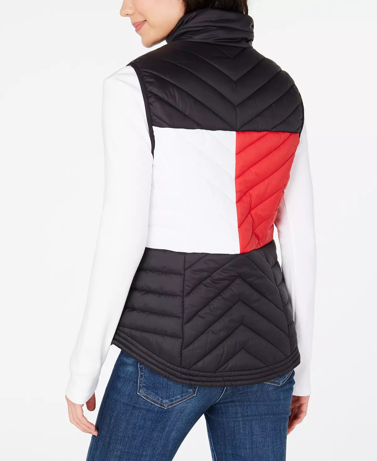 Tommy Hilfiger Women's Sport Quilted Vest Black Size X-Large