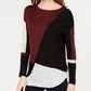 INC International Concepts Women's Colorblocked Sweater Black Combo Size Petite XL