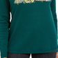 Karen Scott Women's Embellished Long Sleeve T-Shirt Green Size Petite Small