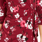Alfani Women's Printed Side Tie Top Wine Size Petite L
