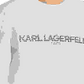 Karl Lagerfeld Paris Men's Paneled Logo Graphic Sweatshirt White Size Large