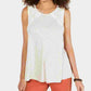 Style & Co Women's Striped Lace Sleeveless Top Beige Size Medium