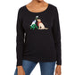 Karen Scott Women's Embellished Holiday Shirt Black Size Petite XL