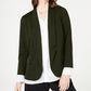 Alfani Women's Notch Collar Blazer Olive Green Size Petite L