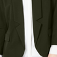 Alfani Women's Notch Collar Blazer Olive Green Size Petite L