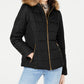 Celebrity Pink Junior's Puffer Coat With Faux Fur Trim Hood Black Size XX-Large