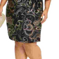 Robbie Bee Women's Plus Foil Print Side Knot Dress Black Size 3X