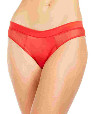 DKNY Women's Satin Bikini Underwear Red Size S