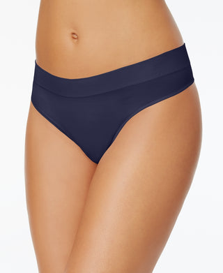 DKNY Women's Women's Seamless Lightwear Thong Style Purple Size Medium