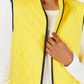 Charter Club Women's Contrast Trim Zip Front Vest Yellow Size Medium