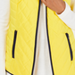 Charter Club Women's Contrast Trim Zip Front Vest Yellow Size X-Large