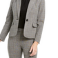 Le Suit Women's Plaid One Button Pant Suit Charcoal Size 2 Petite