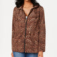 Charter Club Women's Leopard Print ZiPetite Per Print Jacket Brown Size Petite S