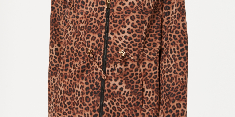 Charter Club Women's Leopard Print ZiPetite Per Print Jacket Brown Size Petite S