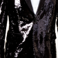 INC International Concepts Men's Slim Fit Reversible Sequined Blazer Black Size X-Large