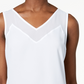 INC International Concepts Women's Illusion Trim Tank Top White Size Petite Medium