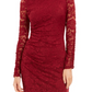 Vince Camuto Women's Dress Sheath Lace Floral 8 Red Size 8