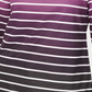 Karen Scott Women's Sport Ombre Striped Cowlneck Top Purple Size Medium