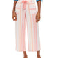 Style & Co Women's Striped Linen Blend Pants Pink Size PP