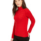 Charter Club Women's Cable Turtleneck Sweater Red Size 2