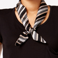 Vince Camuto Women's Pop Stripe Twilly Scarf Black One Size