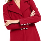 INC International Concepts Women's Seamed Ponte Knit Coat Red Size Medium