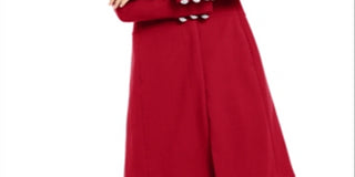 INC International Concepts Women's Seamed Ponte Knit Coat Red Size Medium