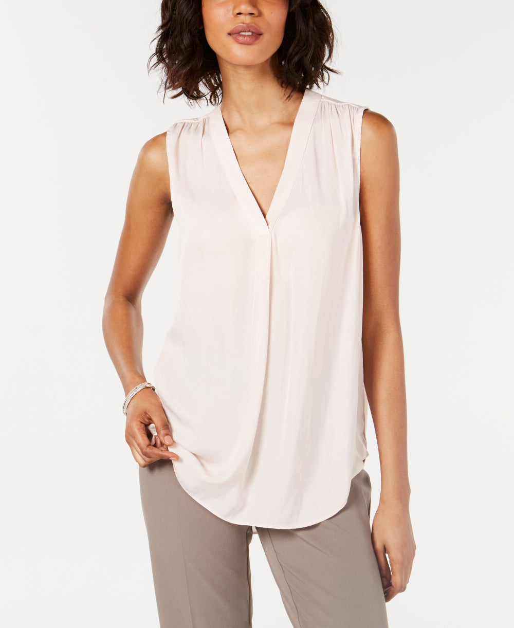 Alfani Women's V Neck Tank Top Pink Size Petite Small