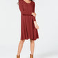 Style & Co Women's Swing Dress Red Size PS
