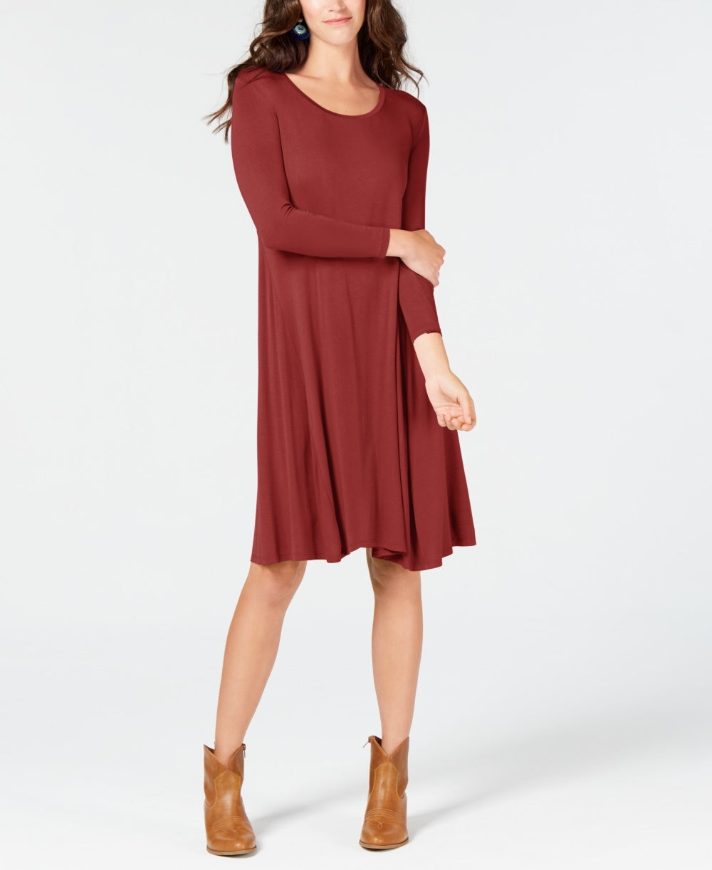 Style & Co Women's Swing Dress Red Size PS