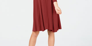 Style & Co Women's Swing Dress Red Size PS