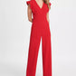 DKNY Women's Ruffle Detail Jumpsuit Red Size 4
